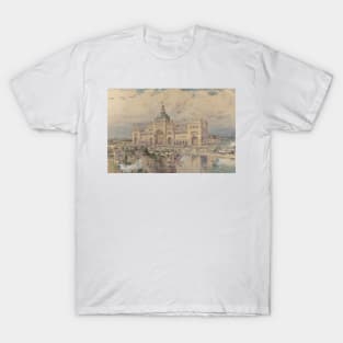 The MacKaye Spectatorium with Iowa Pavillion in Foreground, Columbian Exposition by Childe Hassam T-Shirt